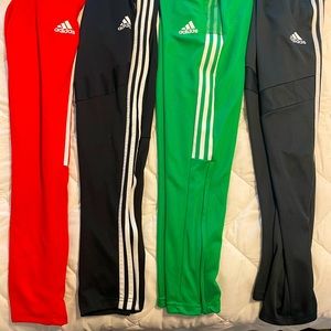 Set of 4 Mens Adidas Track Pants/Joggers (black, red, green, gray)